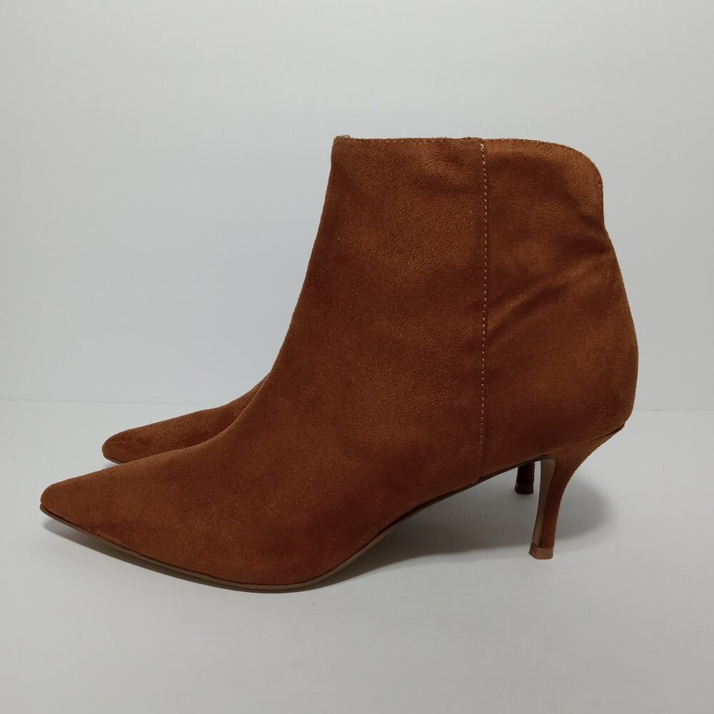 CHARLES by Charles David Womens Brown Carmel Faux Suede Ankle Boot Size 7 - Picture 2 of 13